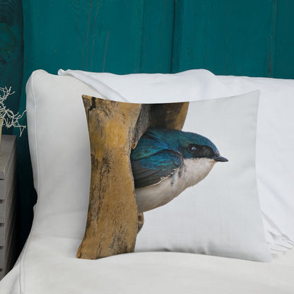 Tree Swallow Premium Pillow