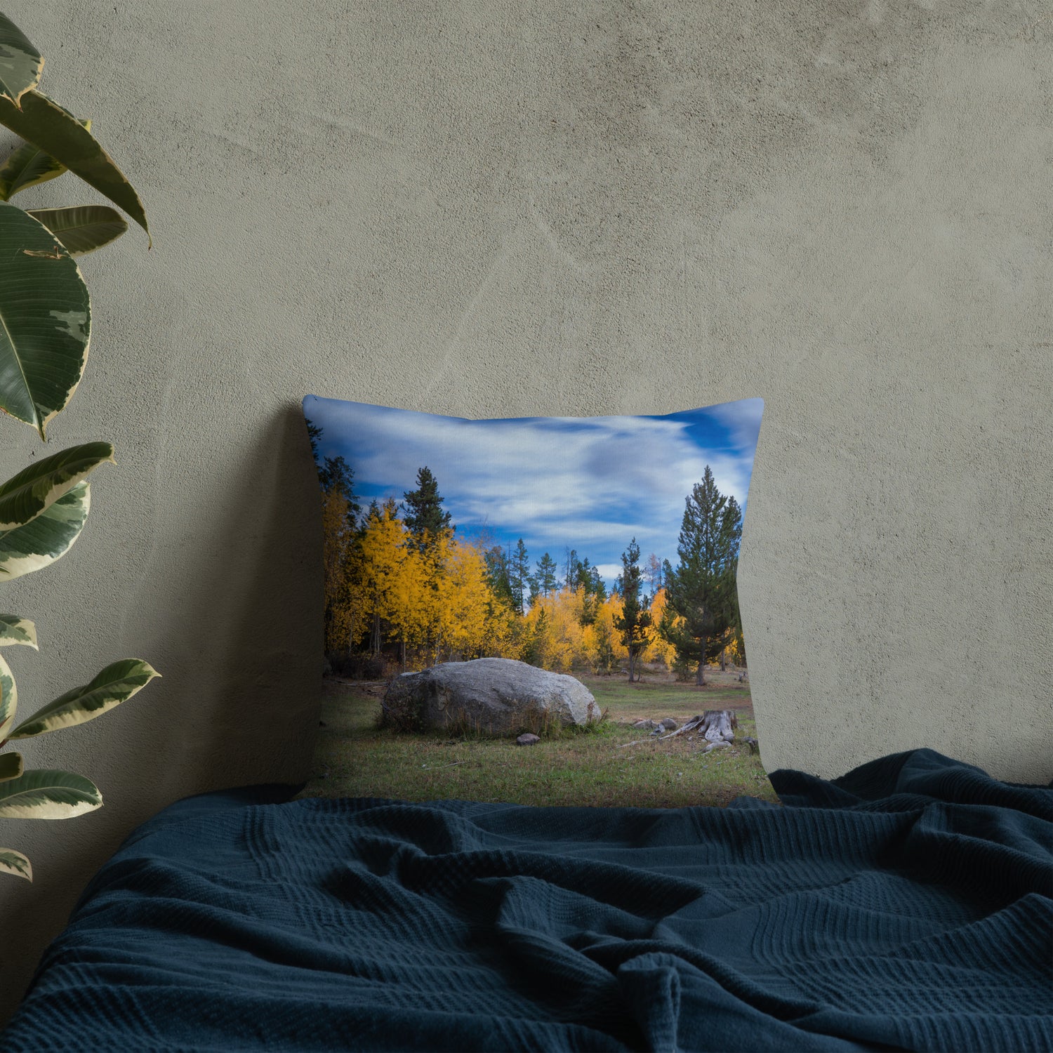 Burnt Lake, Wyoming in the Fall Premium Pillow