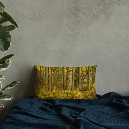 Detail Aspen Trees in the Fall Premium Pillow