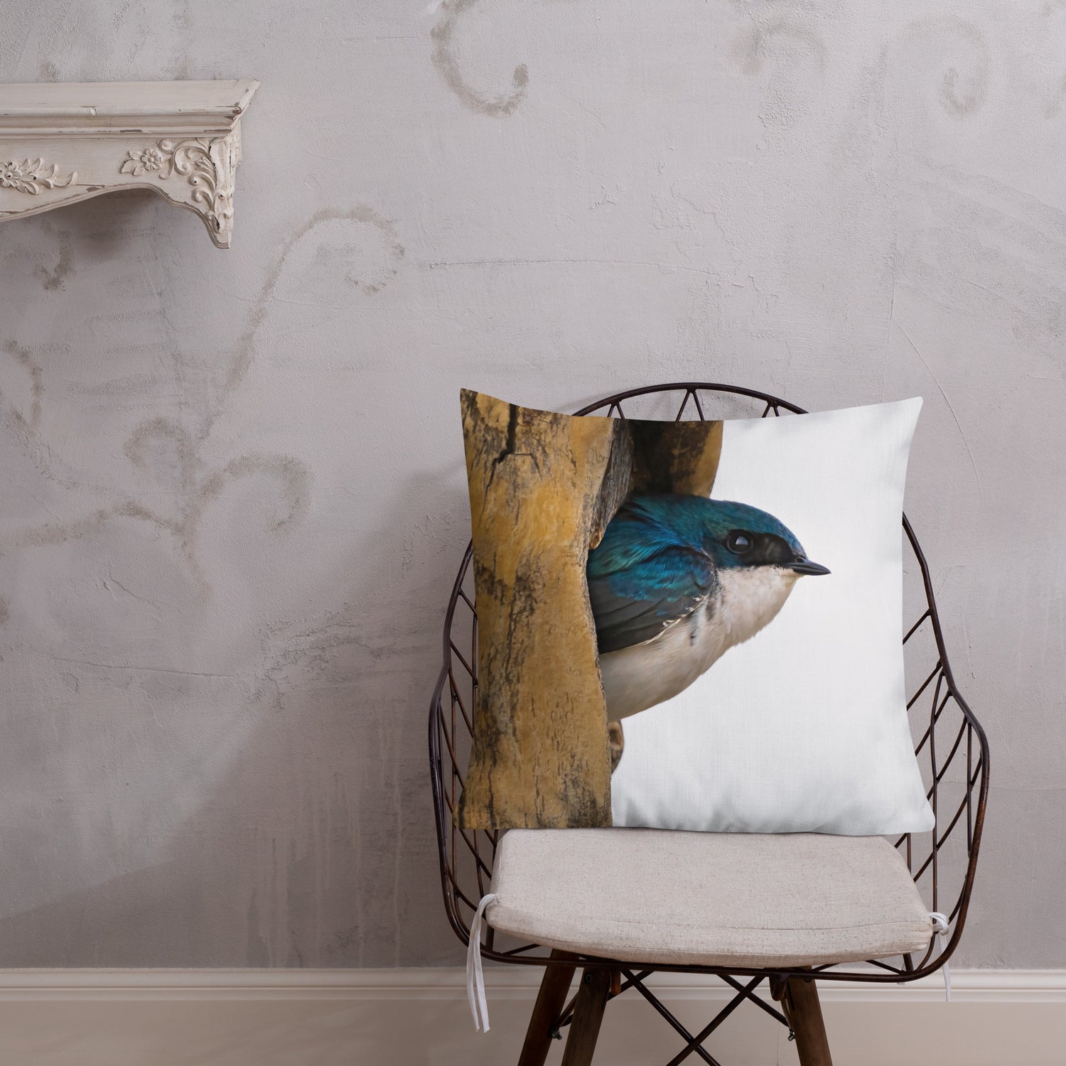 Tree Swallow Premium Pillow