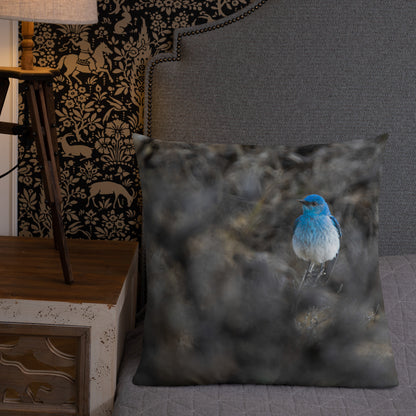 Mountain Bluebird Premium Pillow