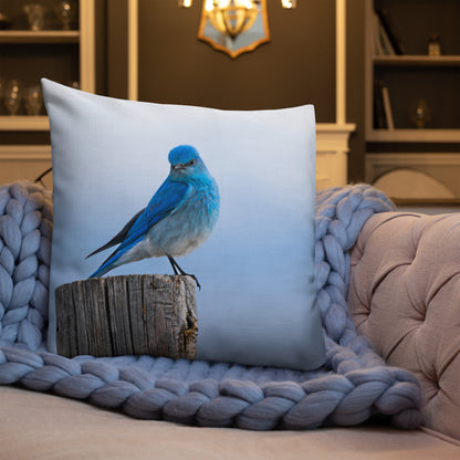 Mountain Bluebird Premium Pillow