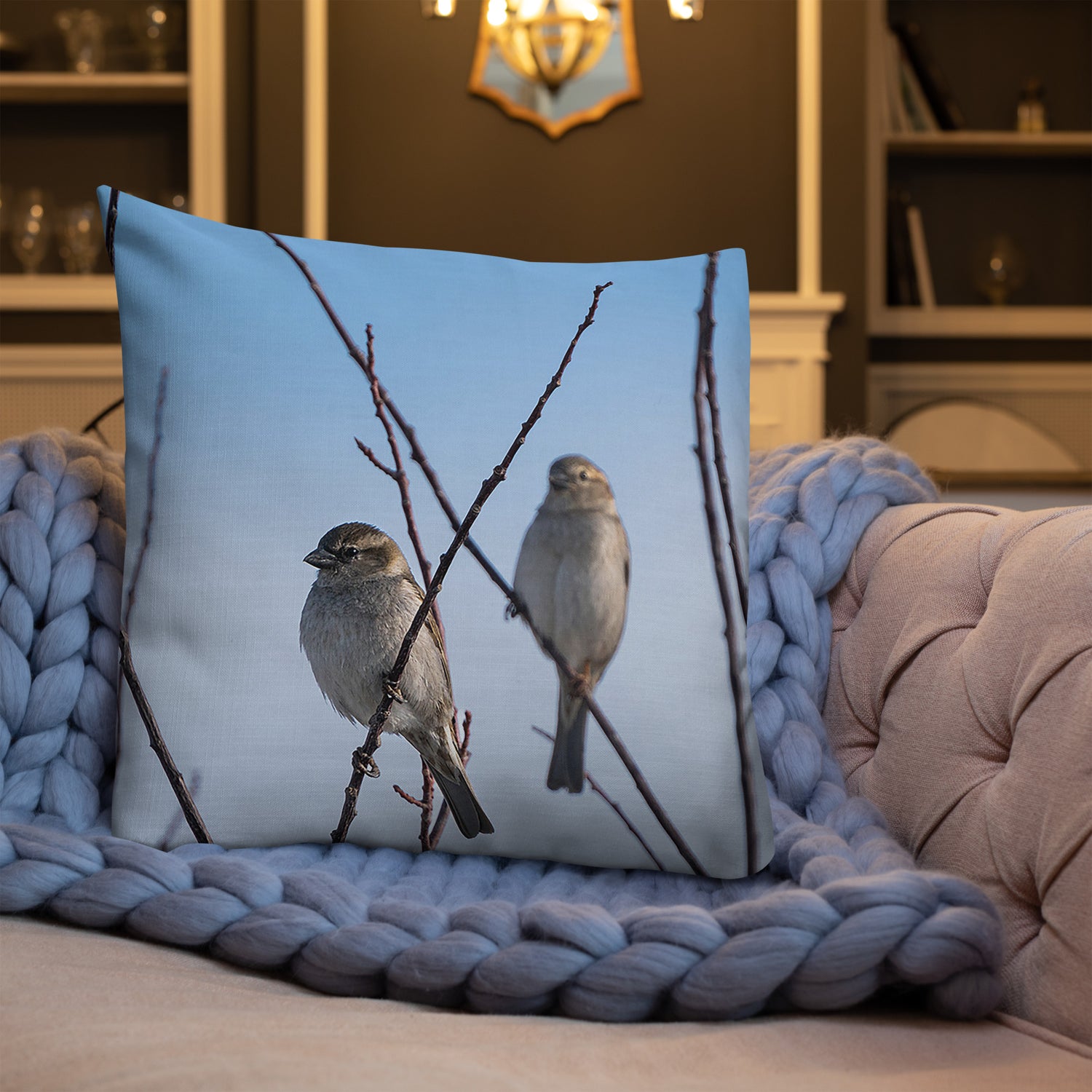 Birding in my Yard Premium Pillow