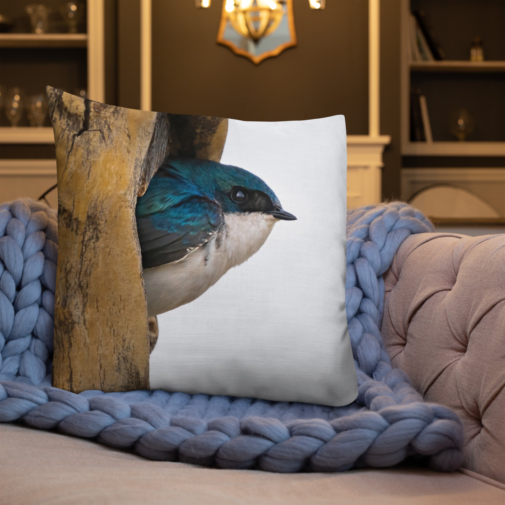 Tree Swallow Premium Pillow