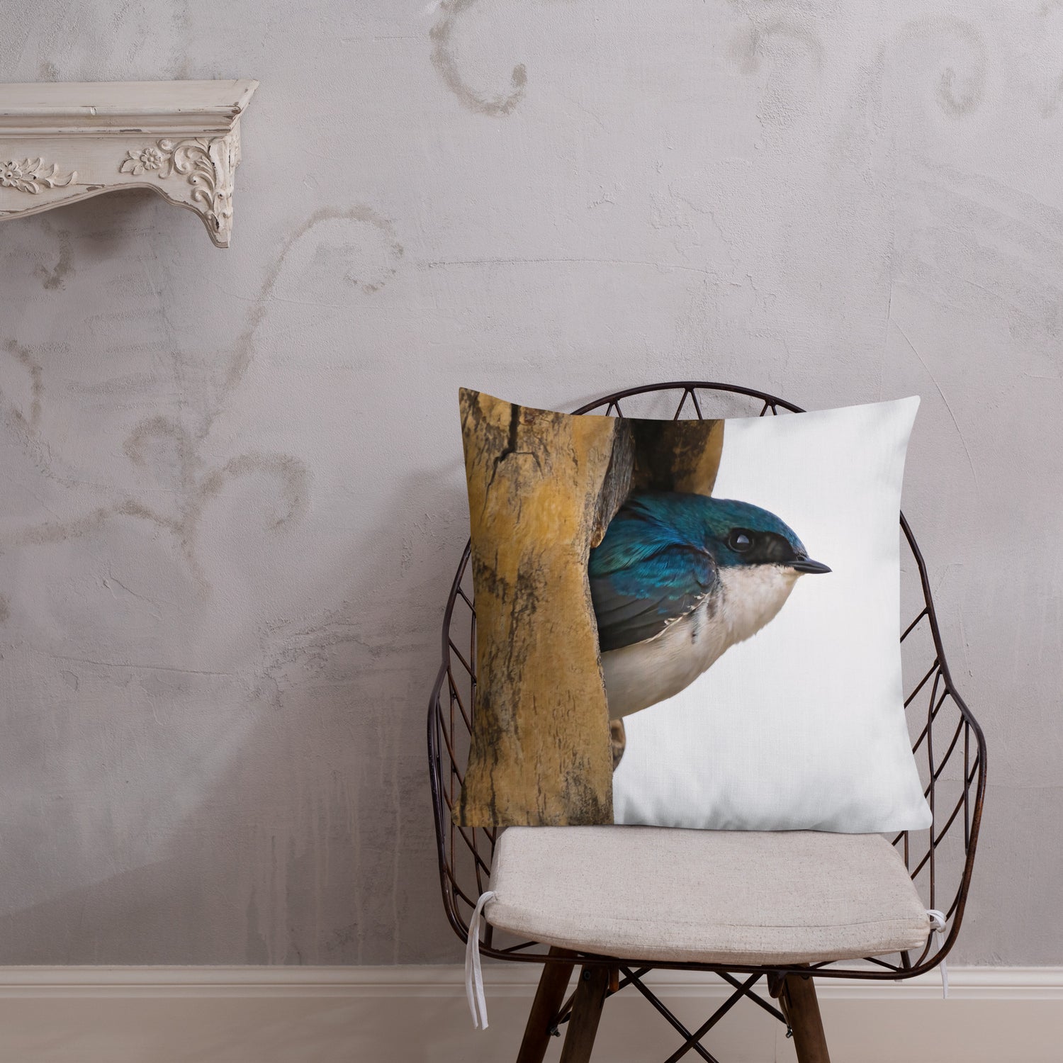 Tree Swallow Premium Pillow