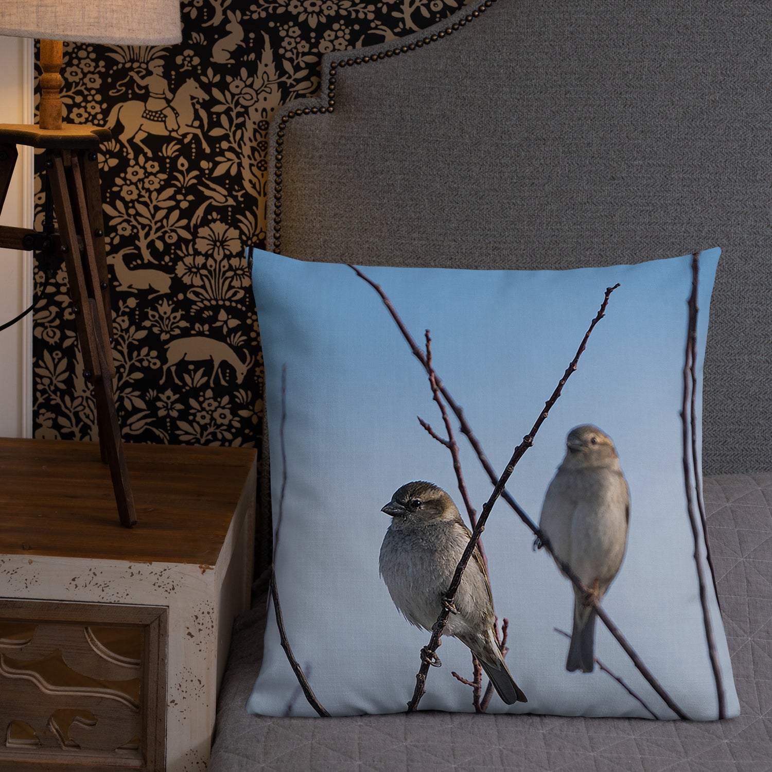 Birding in my Yard Premium Pillow