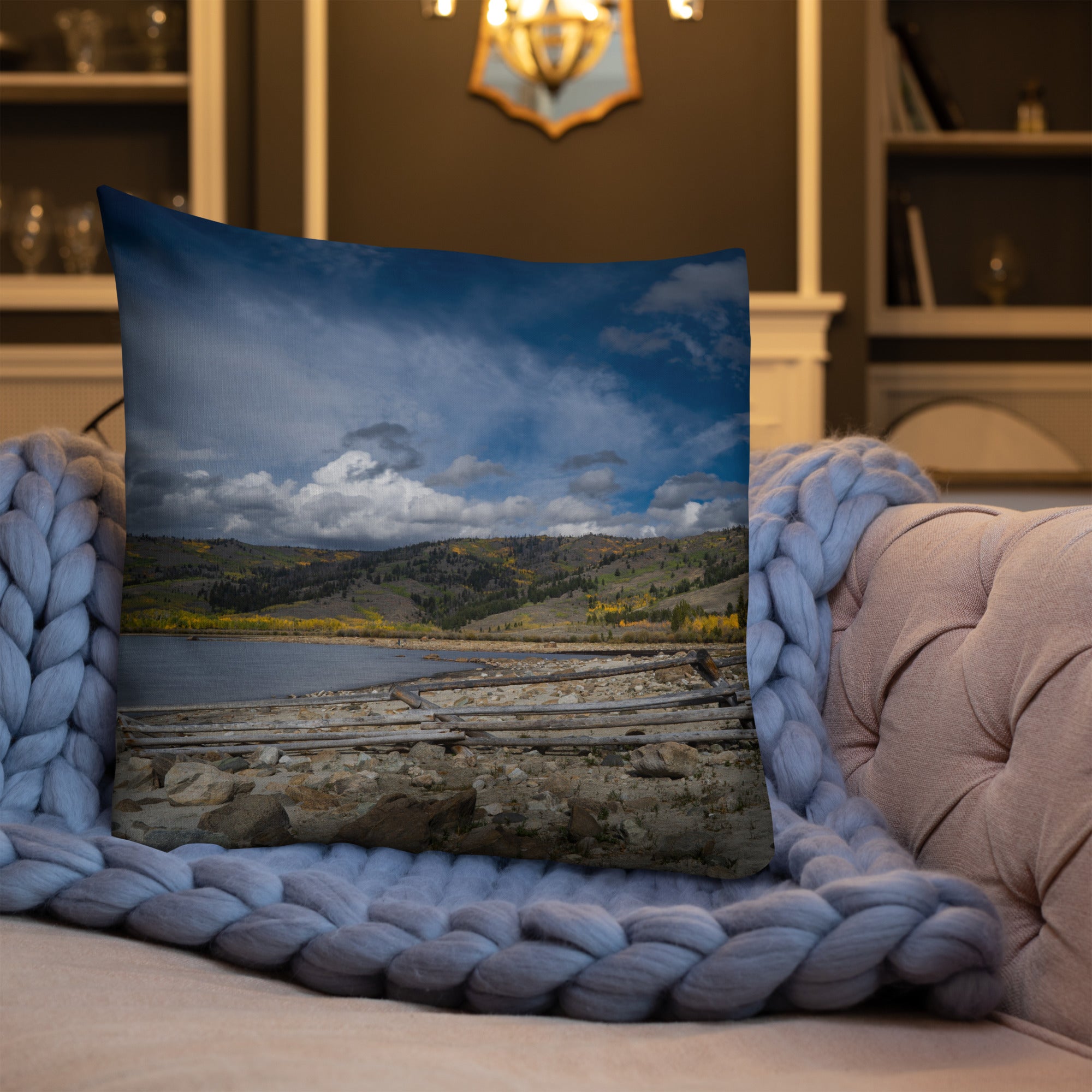Meadow Lake, Wyoming in the Fall Premium Pillow