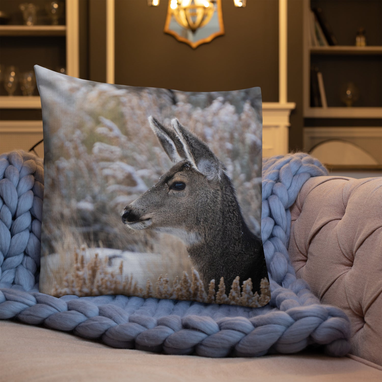 Capture the Gentle Spirit of Wyoming’s Wildlife with Our Winter Pillow Collection