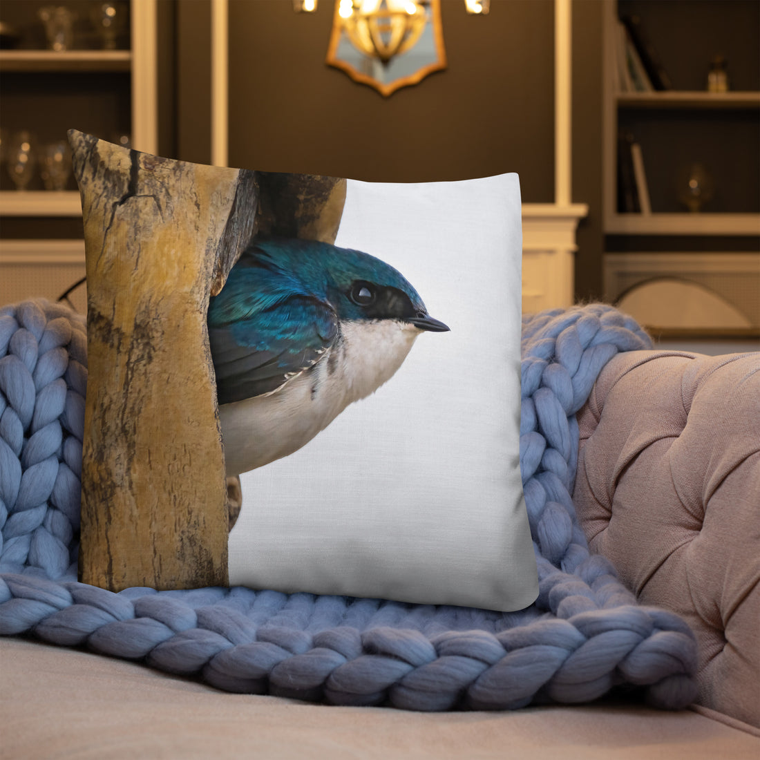 Tree Swallow Premium Pillow