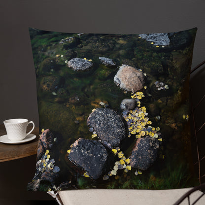 Fall Leafs Landscape  Premium Pillow