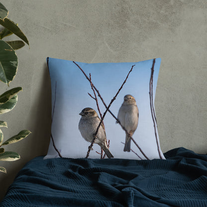 Birding in my Yard Premium Pillow