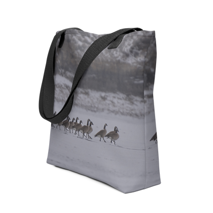 Carry the Call of the Wild: Canada Geese Tote Bags Inspired by Wyoming’s Winter Wonders