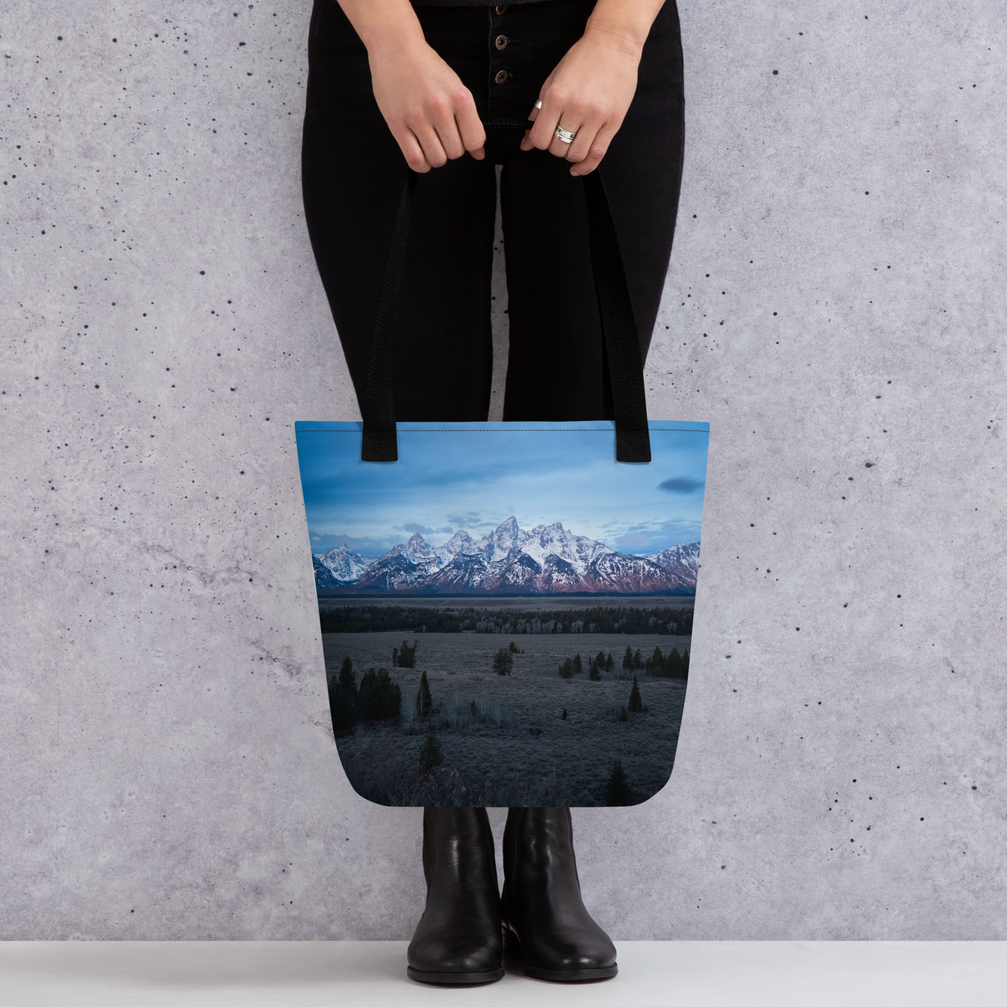 Grand Teton Sunrise: Tote Bags that Carry Wyoming’s Winter Beauty