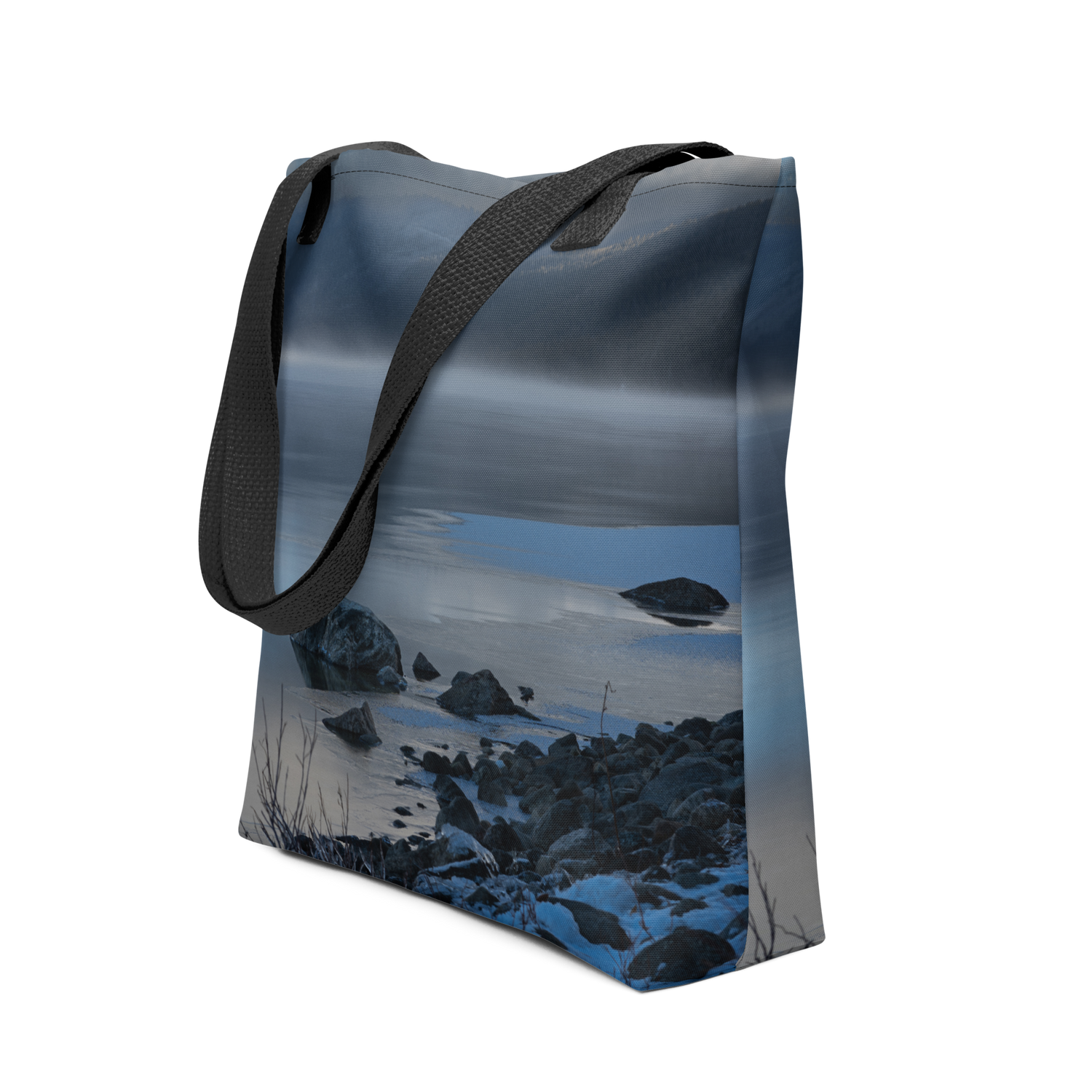 Winter Wonderland Tote Bags: Carry the Magic of a Lake View in Winter