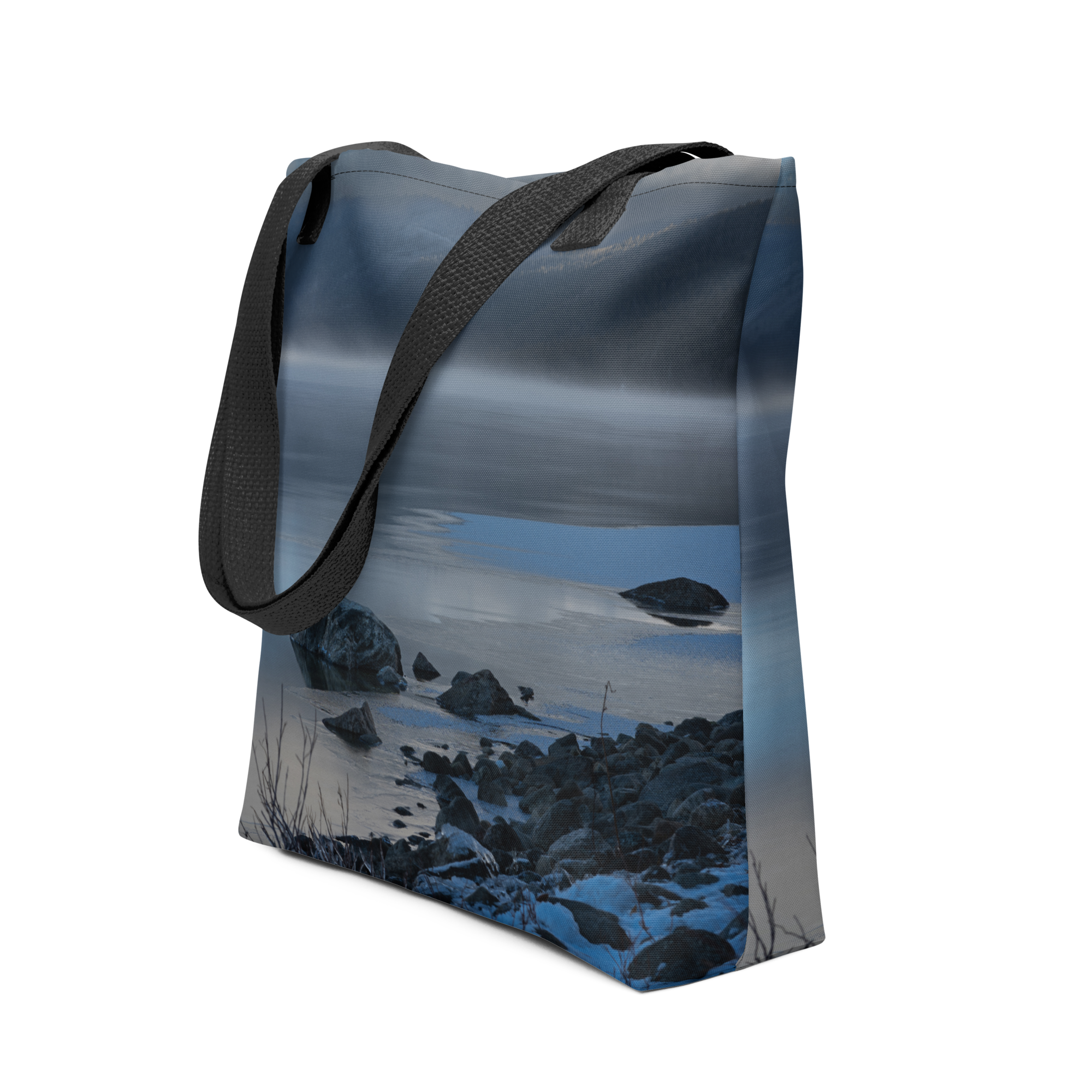 Winter Wonderland Tote Bags: Carry the Magic of a Lake View in Winter