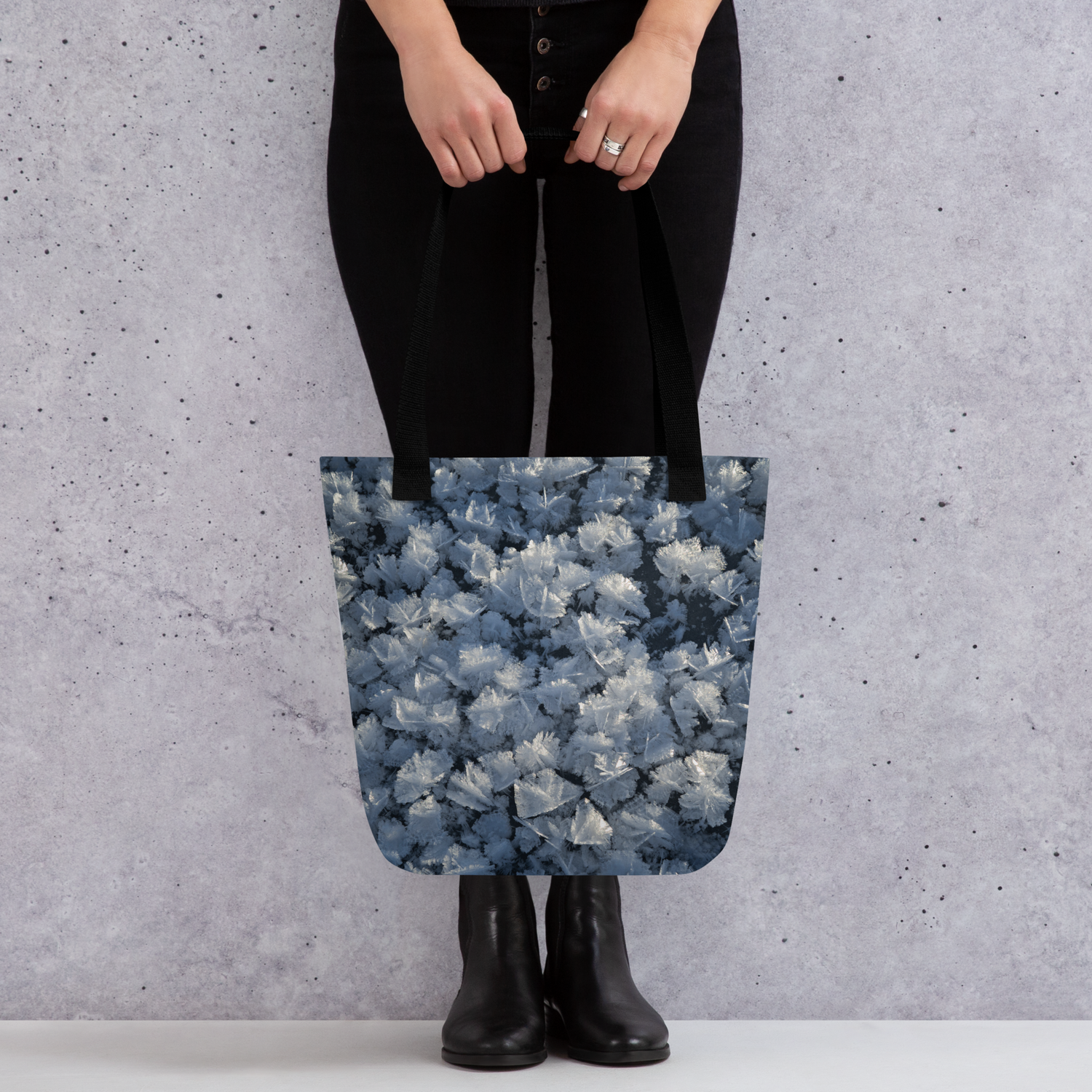 Tote Bags Inspired by the Texture of Winter Ice: Carry Wyoming’s Frozen Beauty with You