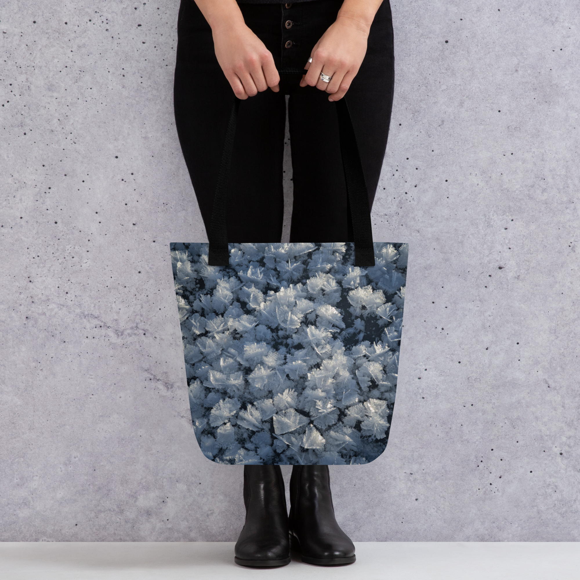 Tote Bags Inspired by the Texture of Winter Ice: Carry Wyoming’s Frozen Beauty with You