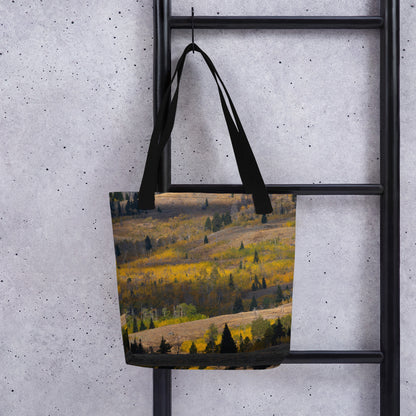 Aspens in the Fall All-Over Print Small Tote bag