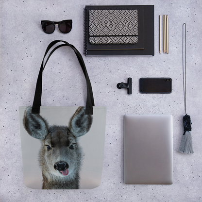 Tote Bags with a Touch of Wyoming’s Winter Wildlife: Inspired by Our Deer Neighbors