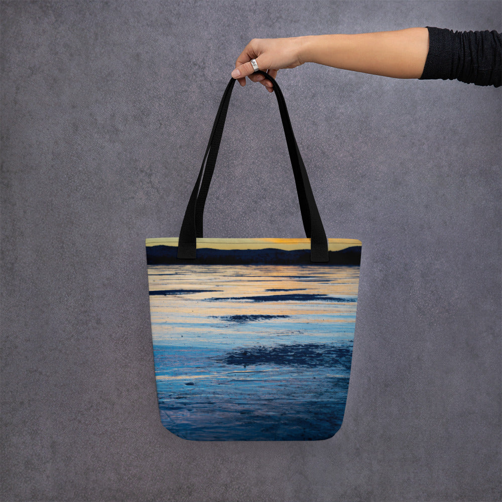 Frozen Fremont Lake Tote bag