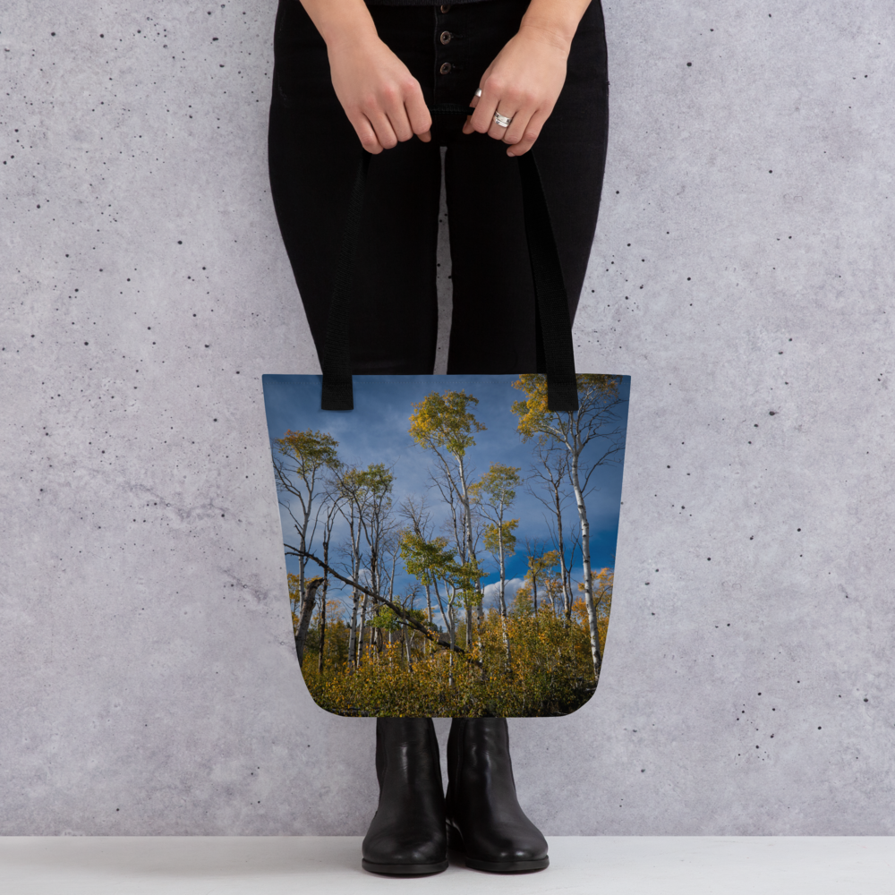 Aspens in the Fall All-Over Print Small Tote bag