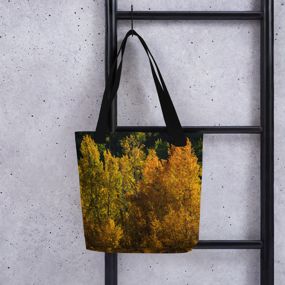 Aspens in the Fall All-Over Print Small Tote bag