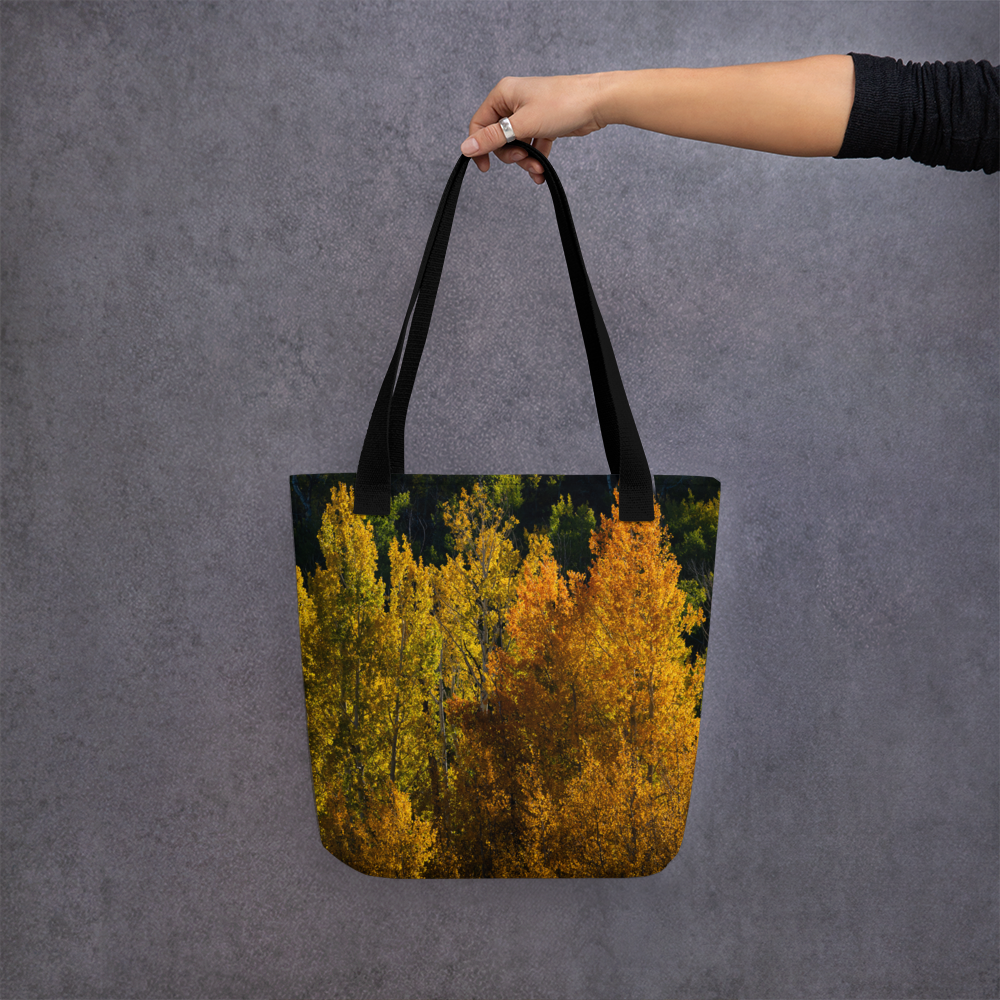 Aspens in the Fall All-Over Print Small Tote bag