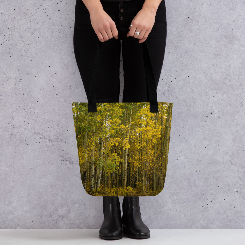 Aspens in the Fall All-Over Print Small Tote bag