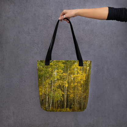 Aspens in the Fall All-Over Print Small Tote bag