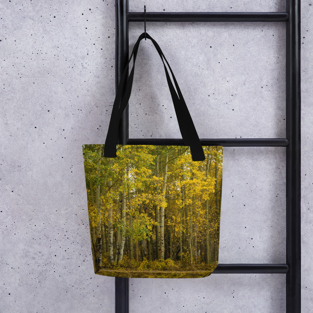 Aspens in the Fall All-Over Print Small Tote bag