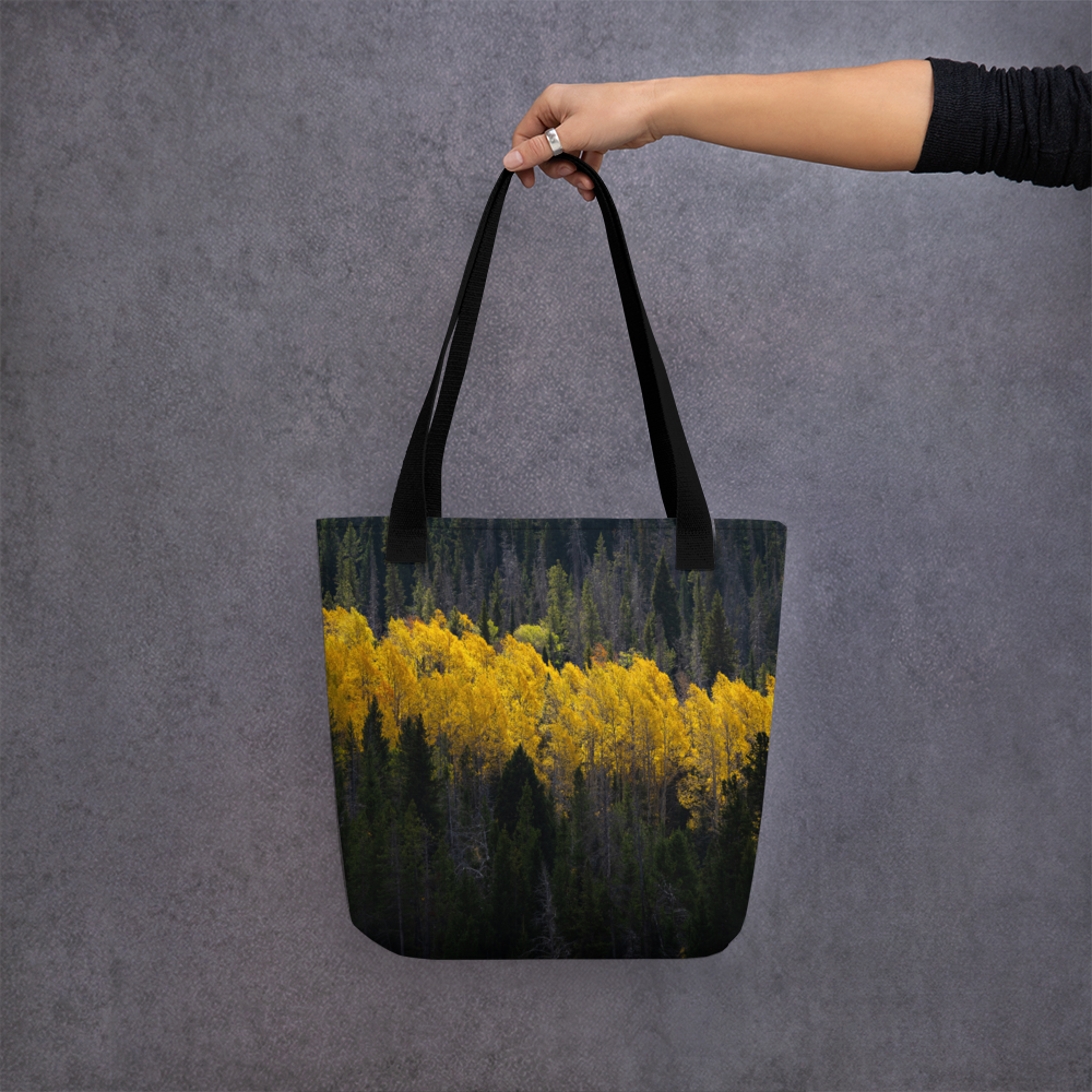 Aspens in the Fall All-Over Print Small Tote bag