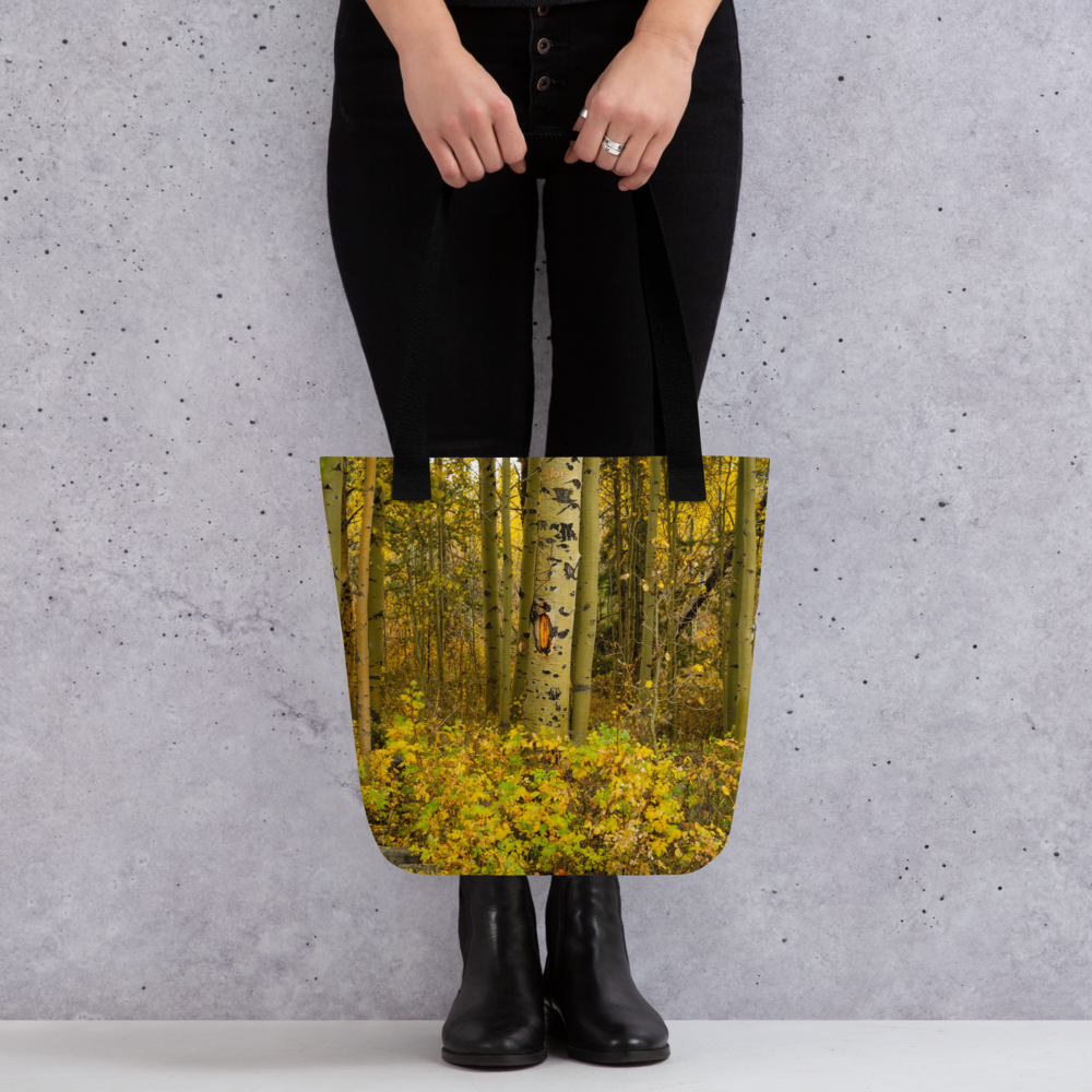 Detail Aspen Trees in the Fall All-Over  Small Tote bag