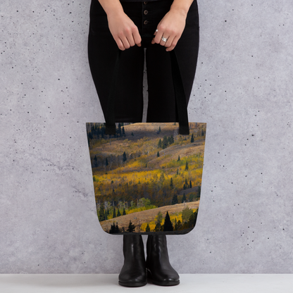 Aspens in the Fall All-Over Print Small Tote bag