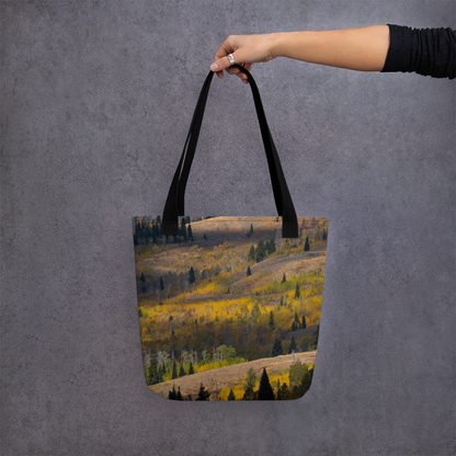 Aspens in the Fall All-Over Print Small Tote bag