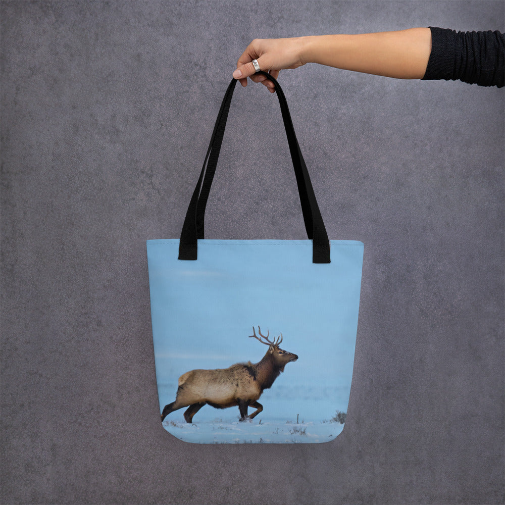 Elk in Winter Tote bag