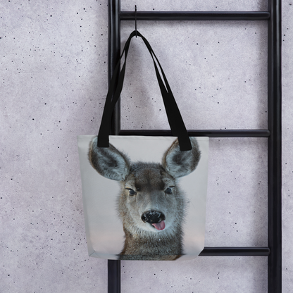 Tote Bags with a Touch of Wyoming’s Winter Wildlife: Inspired by Our Deer Neighbors