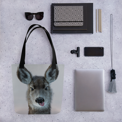 Tote Bags with a Touch of Wyoming’s Winter Wildlife: Inspired by Our Deer Neighbors