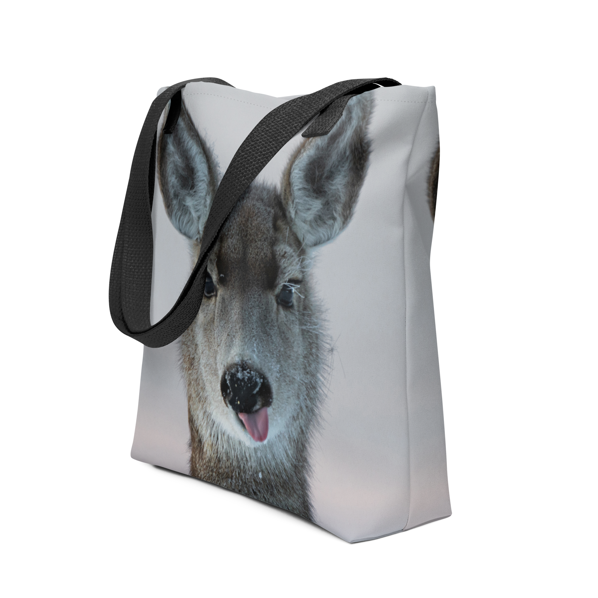 Tote Bags with a Touch of Wyoming’s Winter Wildlife: Inspired by Our Deer Neighbors