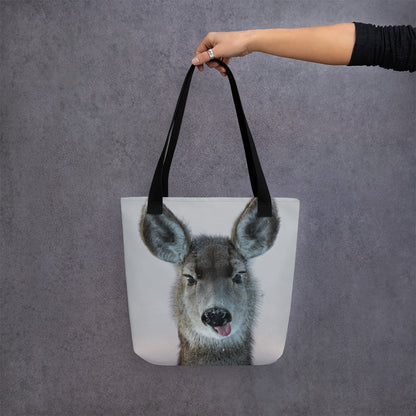 Tote Bags with a Touch of Wyoming’s Winter Wildlife: Inspired by Our Deer Neighbors