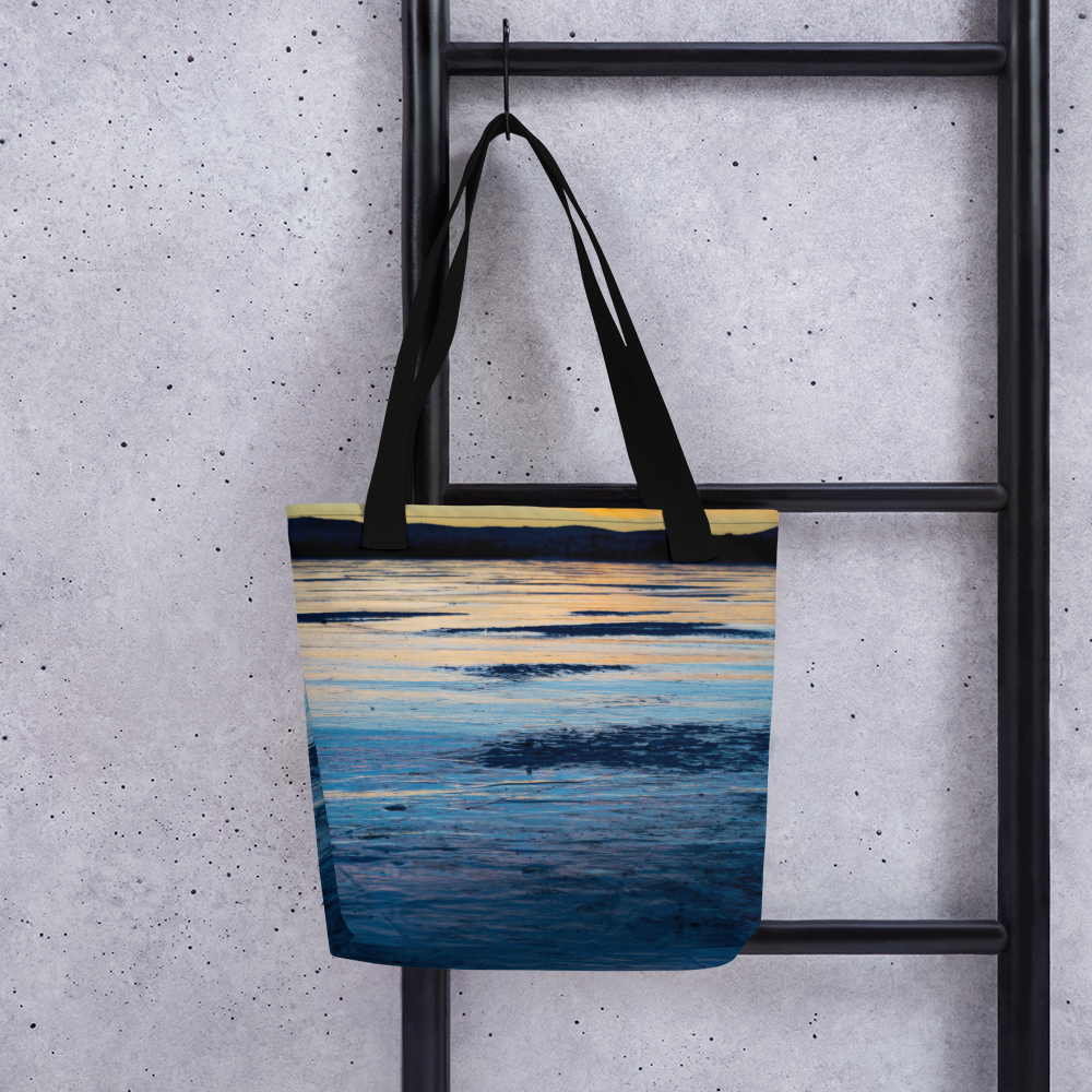 Frozen Fremont Texture Tote Bags: Carry the Cosmos of Wyoming’s Frozen Lakes