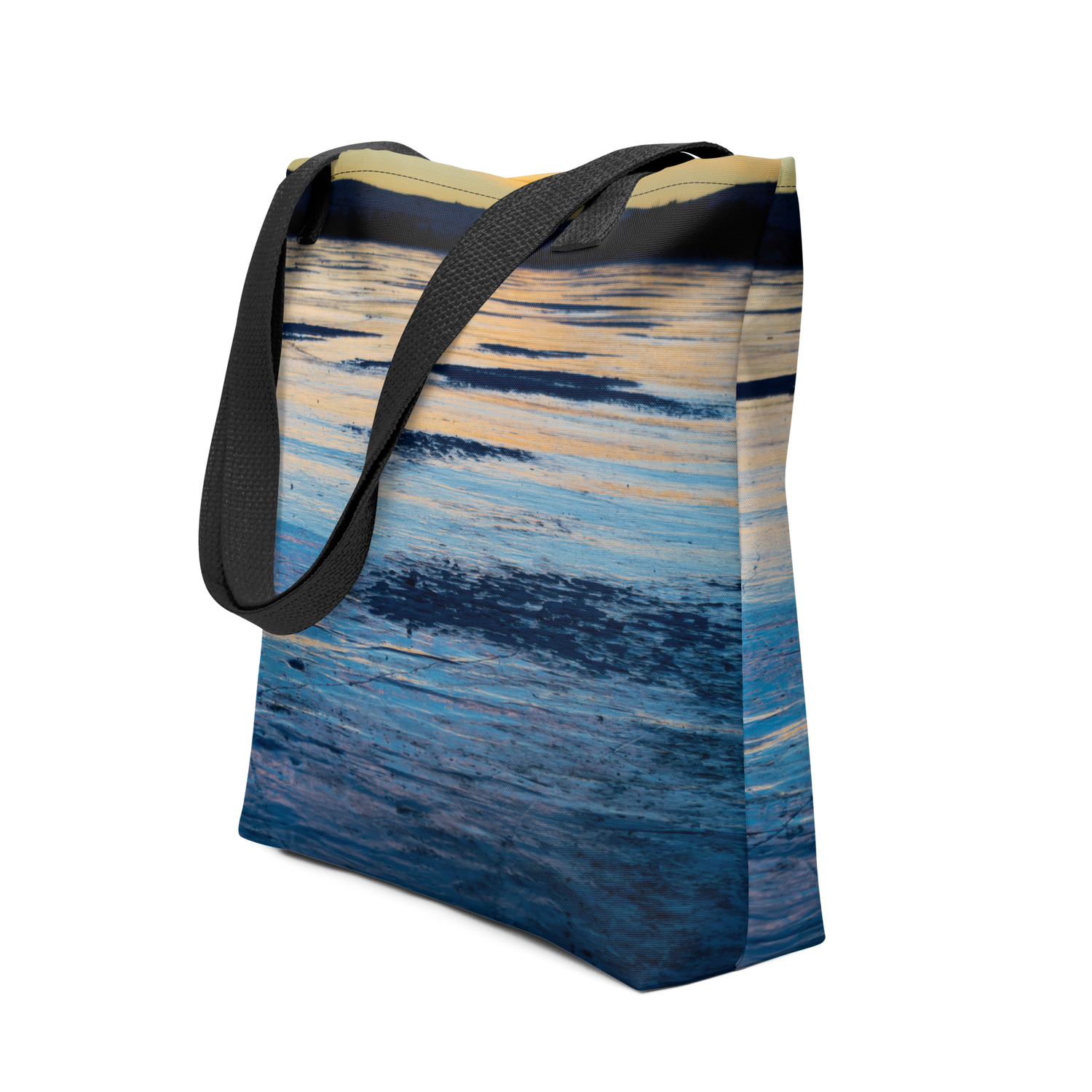 Frozen Fremont Texture Tote Bags: Carry the Cosmos of Wyoming’s Frozen Lakes