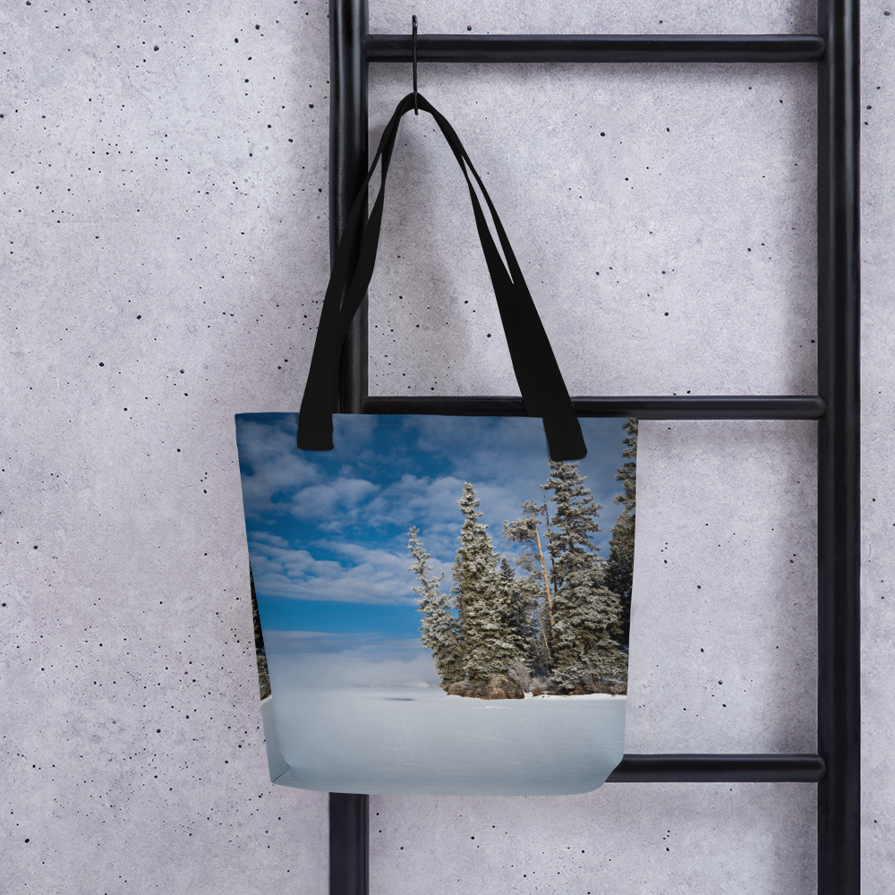 Winter Wonderland Tote Bags: Bring the Magic of Wyoming’s Frozen Wilderness Wherever You Go