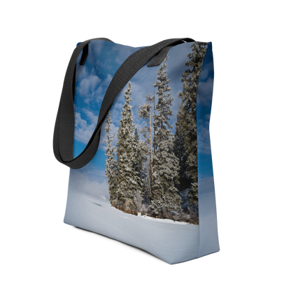 Winter Wonderland Tote Bags: Bring the Magic of Wyoming’s Frozen Wilderness Wherever You Go