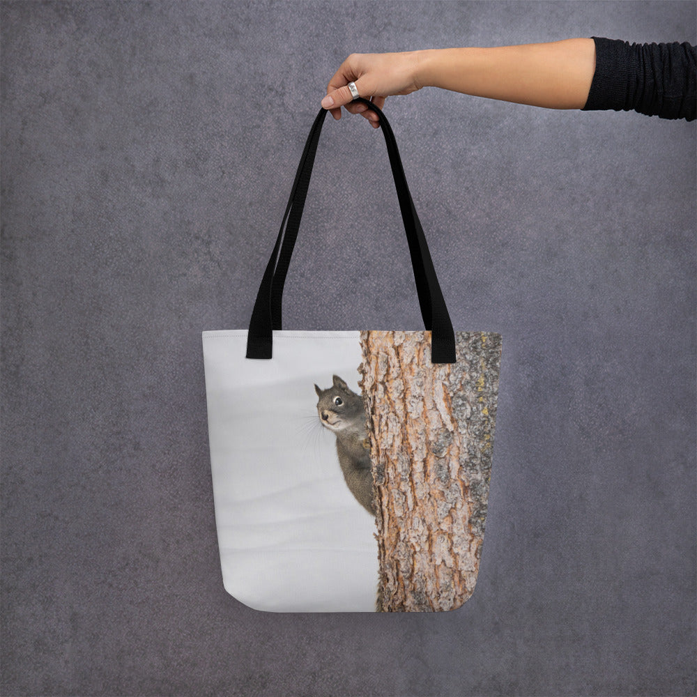 Squirrel in the Winter Tote bag