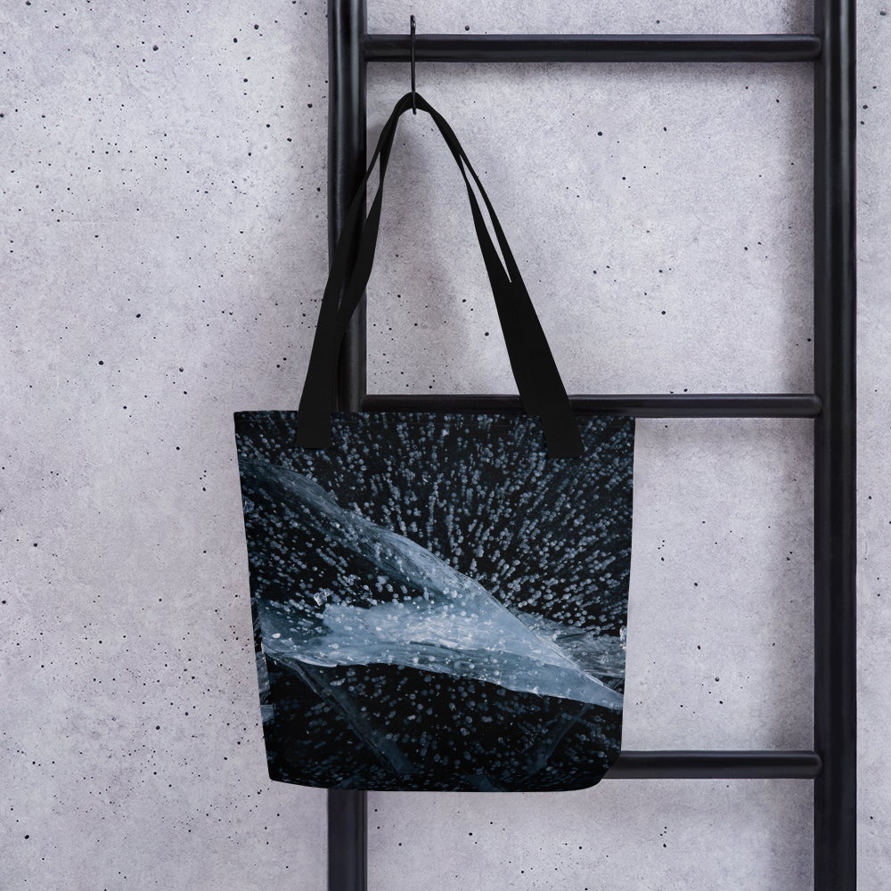 Texture of Frozen Fremont Lake Tote bag