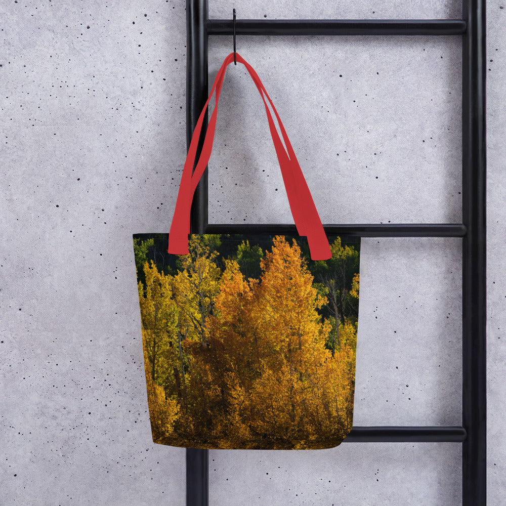 Aspens in the Fall All-Over Print Small Tote bag