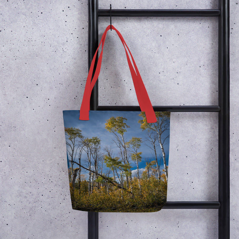 Aspens in the Fall All-Over Print Small Tote bag