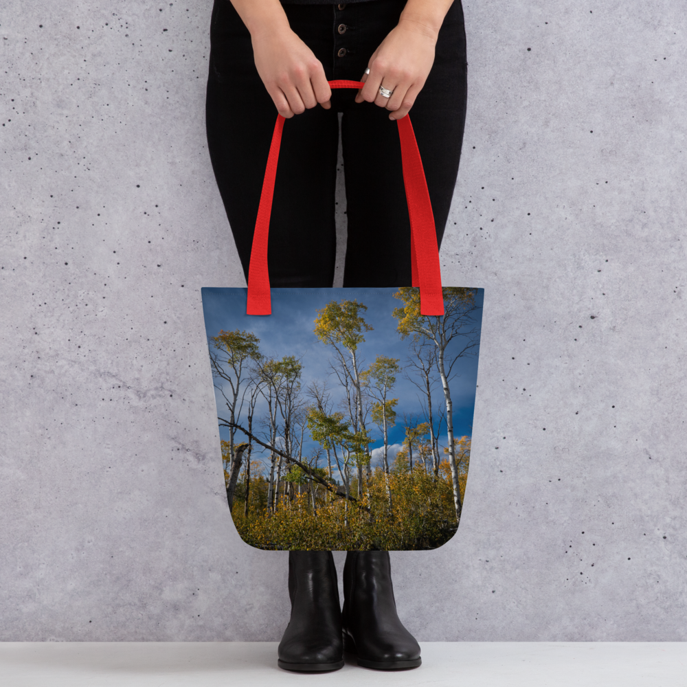 Aspens in the Fall All-Over Print Small Tote bag