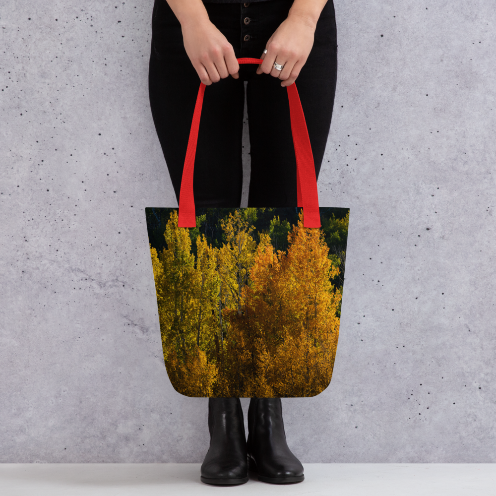 Aspens in the Fall All-Over Print Small Tote bag