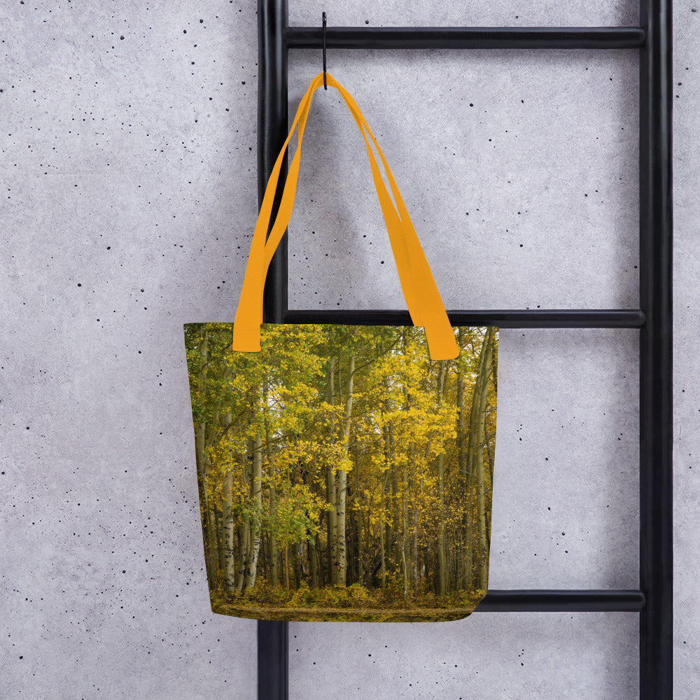 Aspens in the Fall All-Over Print Small Tote bag